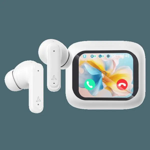 S BOX EB TWS08 White ANC Touch Display