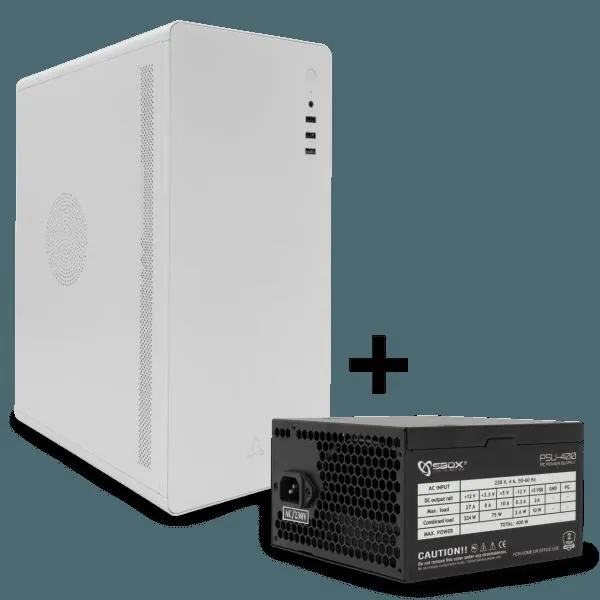 S BOX PCC 500 W Kuciste ATX + PSU 400