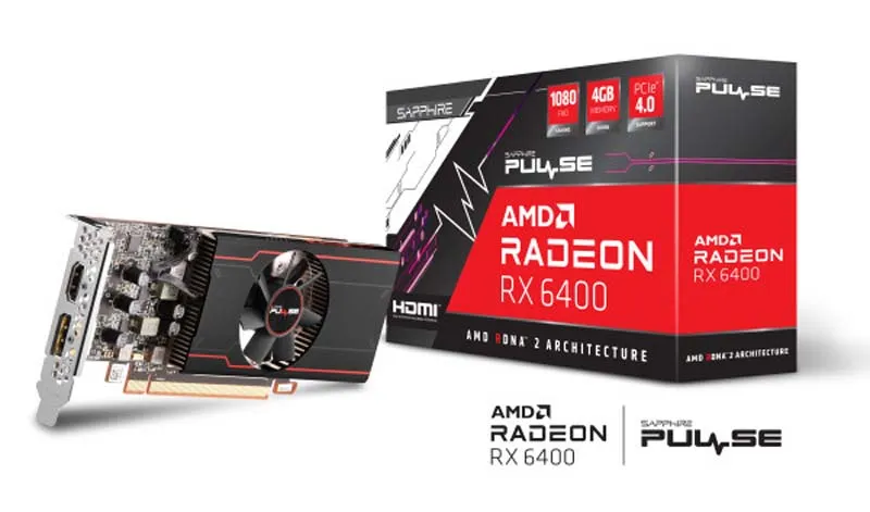 SAPPHIRE PULSE AMD Radeon RX 6400 4GB GDDR6 64-bit 11315-01-20G