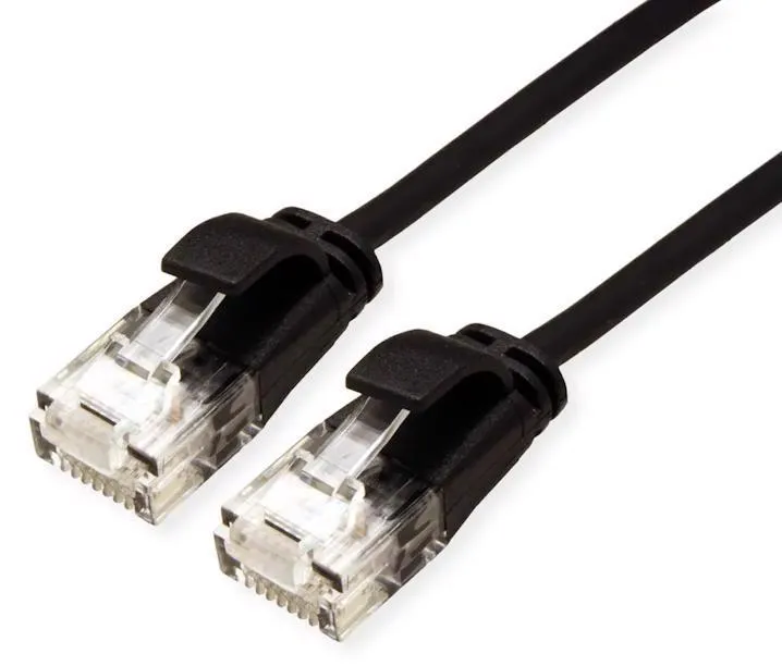 Secomp Roline UTP Data Center PatchCord SLIM Cat6A/Cl.EA LSOH black 0.15m
