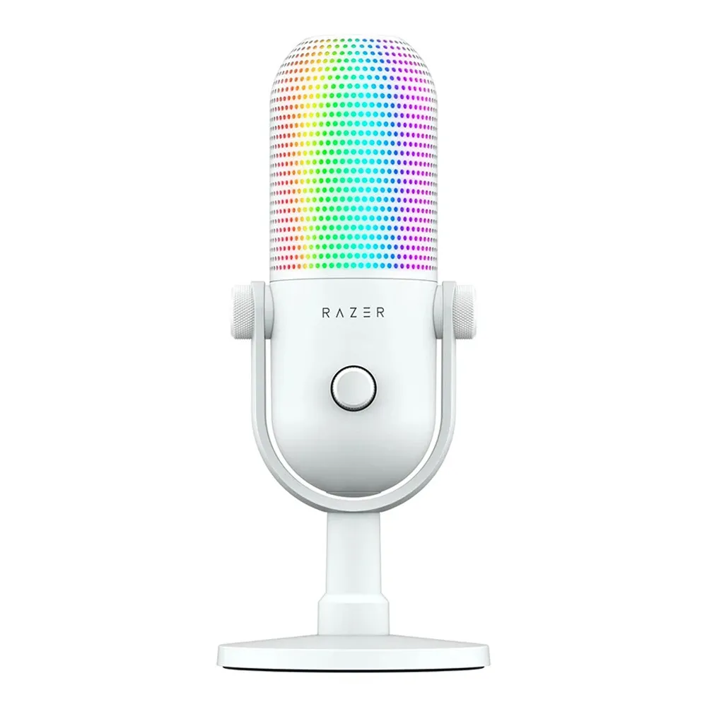 Seiren V3 Chroma 32Bit DSP - RGB USB Microphone - White