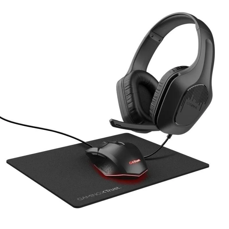 Set TRUST GXT790 TRIDOX 3-IN-1/Slušalicemišpodloga/crna