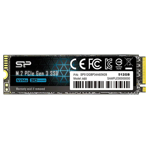 SILICON POWER SSD A60 - SP512GBP34A60M28  512GB M.2 2280 PCIe 3.0 do 2200 MB/s