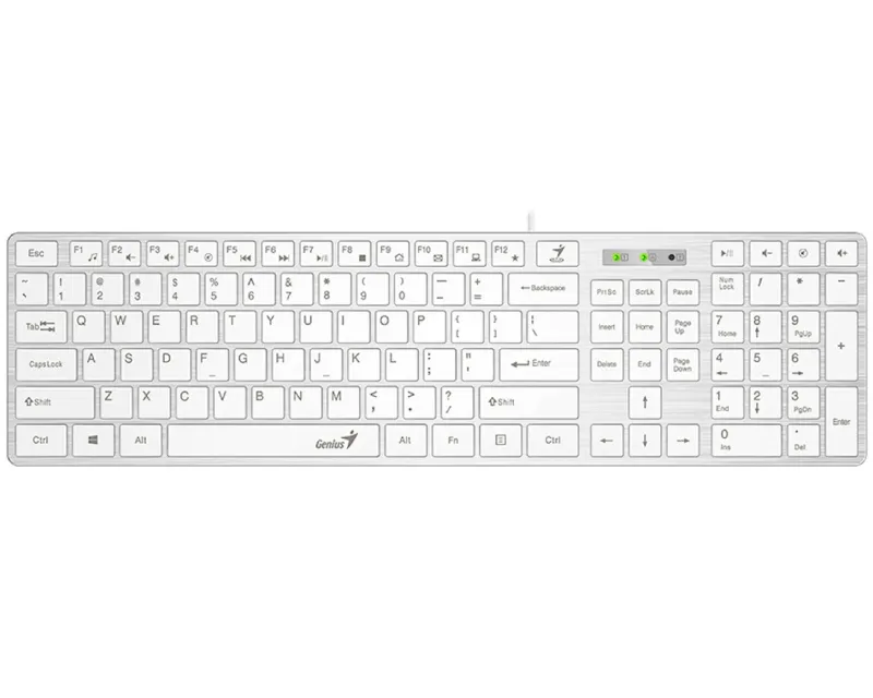 SlimStar 126 USB US bela tastatura