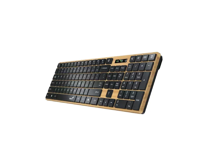 SlimStar 7250BT AI Pine Wood US wireless tastatura