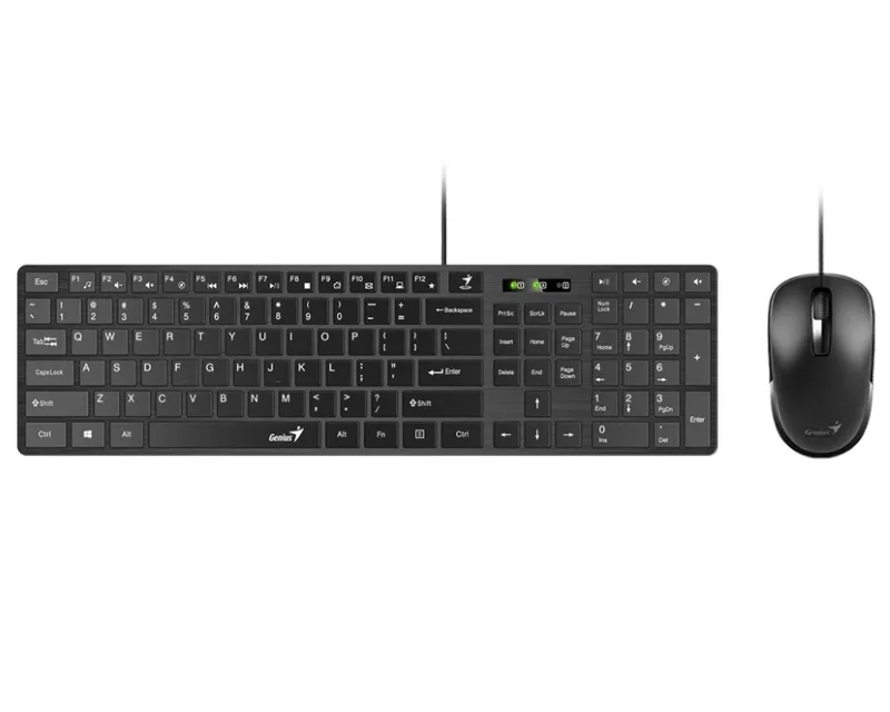SlimStar C126 USB YU crna tastatura+ USB crni miš