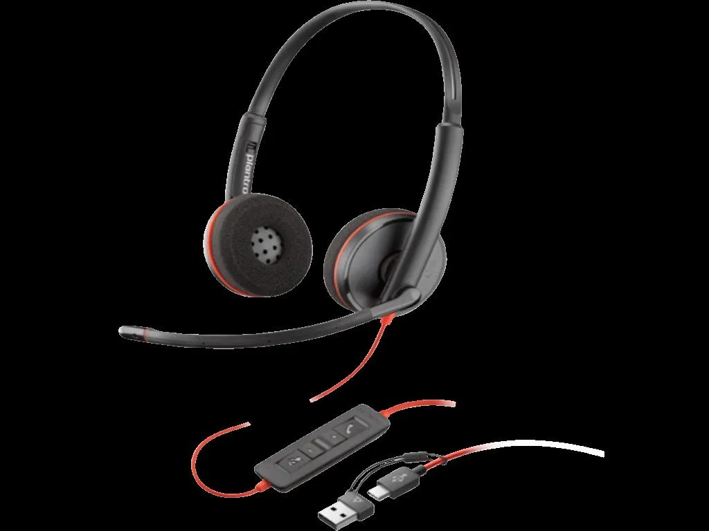 Slušalice HP Poly BW 3220 Stereo USB-C HS +USB-C/A/crna