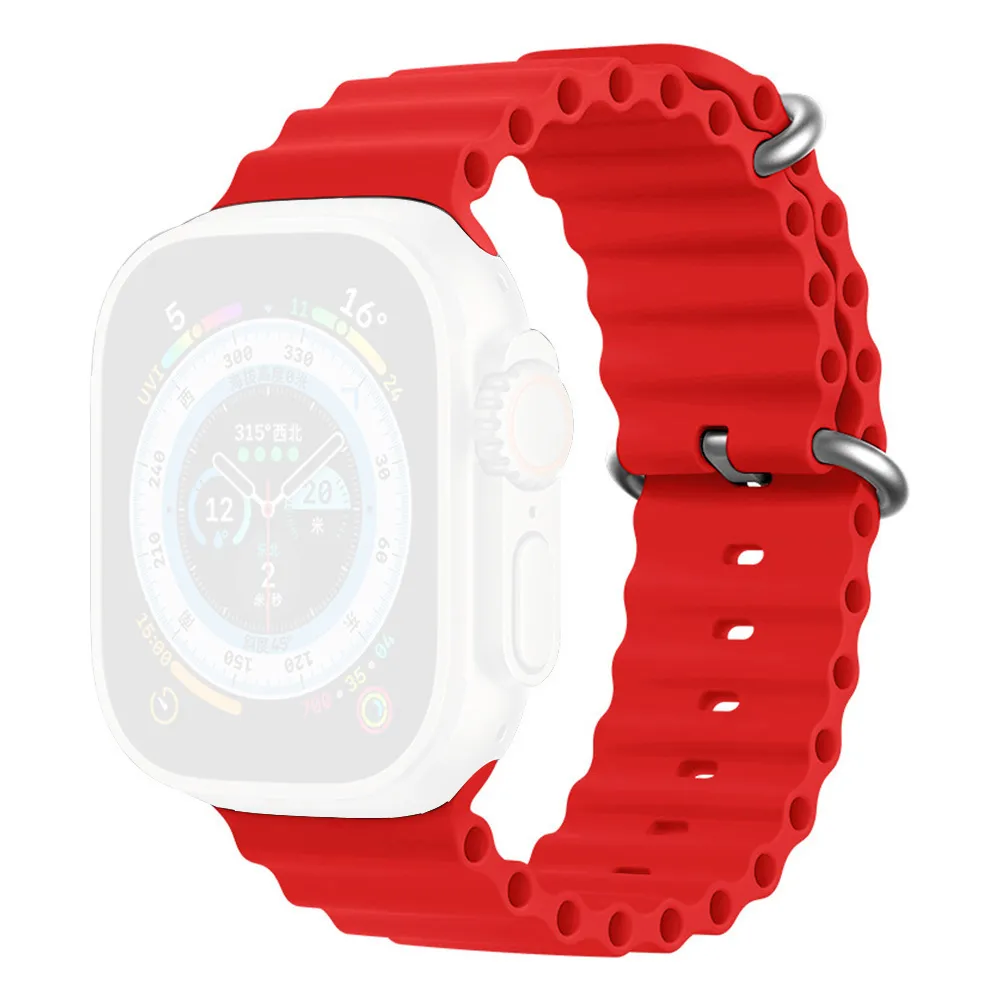 Smart Watch Ocean Strap 44/45/49mm Red
