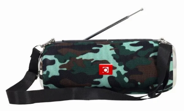 SPK-BT-17-CM Gembird Portable Bluetooth speaker +handsfree 2x5W FM USB SD AUX + antena camo