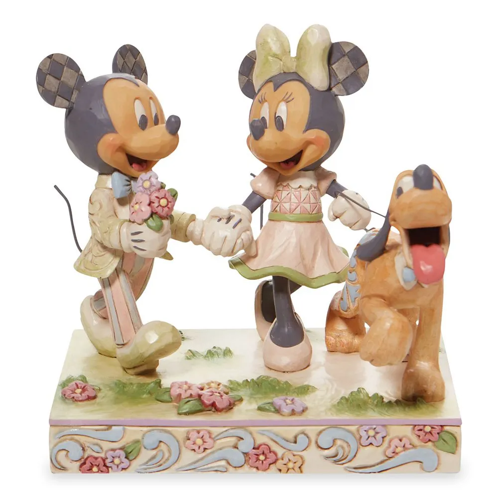 Spring Mickey Minnie and Pluto Figurine