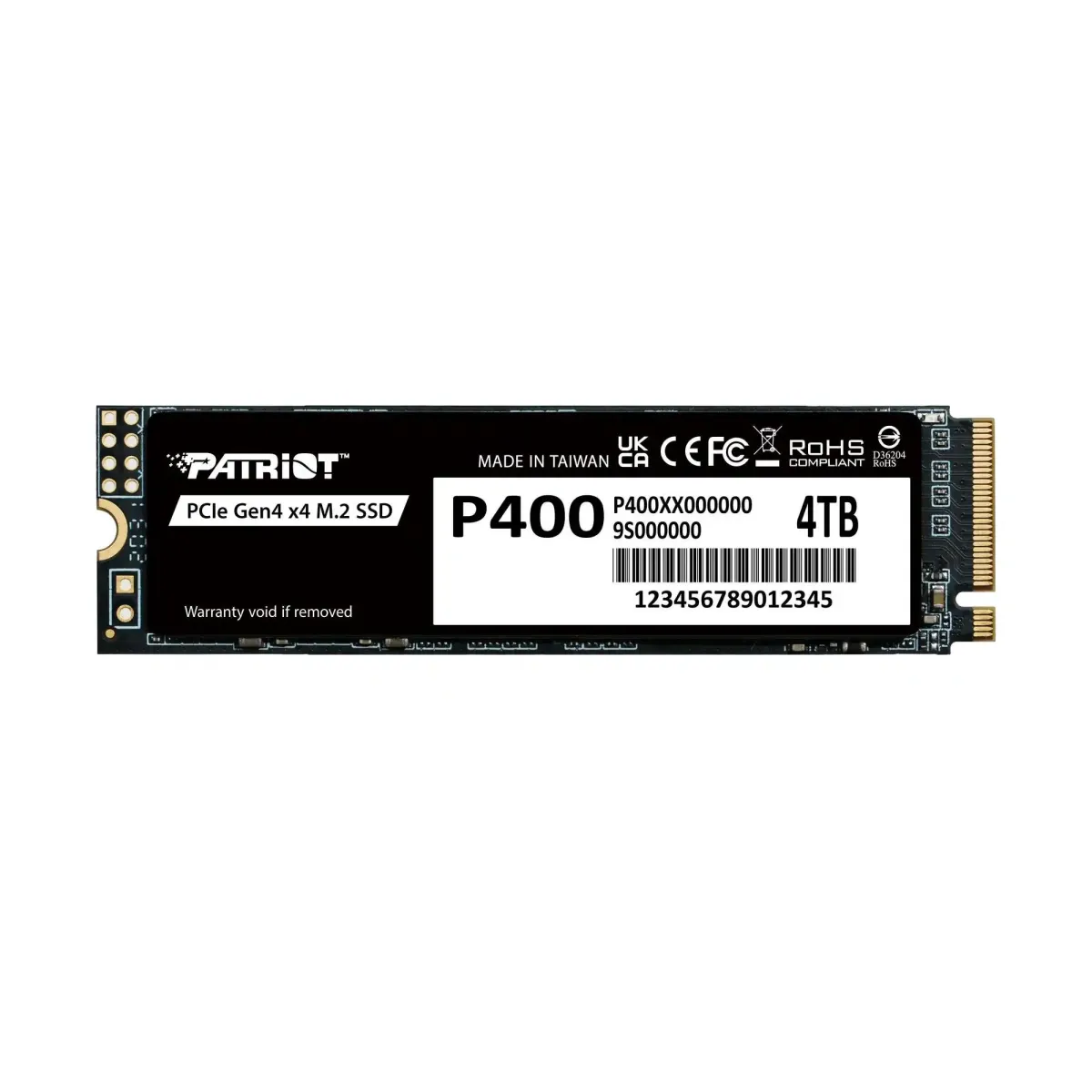 SSD M.2 NVMe 4TB Patriot 7000MBS/4800MBS P400LP4KGM28H