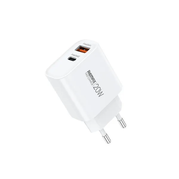 Strujni Fast punjac Kiddy 1xUSB3.0+1 xTIP C 20W RP-U120 beli REMAX