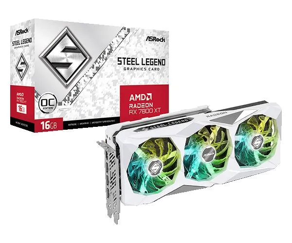 SVGA Asrock Radeon RX 7800 XT Steel Legend 16GB GDDR6 OC RX7800XT SL 16GO