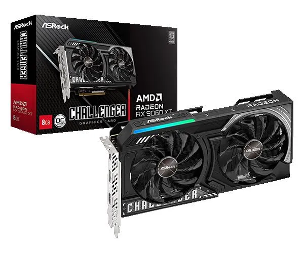 SVGA ASrock RX 9060 XT Challenger 8GB/GDDR6/128bit/crna RX9060XT CL 8GO