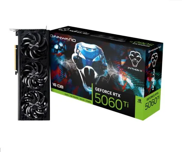 SVGA Gainward RTX5060 Ti Python III 16GB GDDR7 128bit 3xDP NE7506T019T1-GB2061T