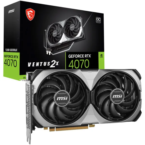 SVGA MSI Geforce RTX 4070 Ventus 2X E OC 12GB DDR6 V513-432R