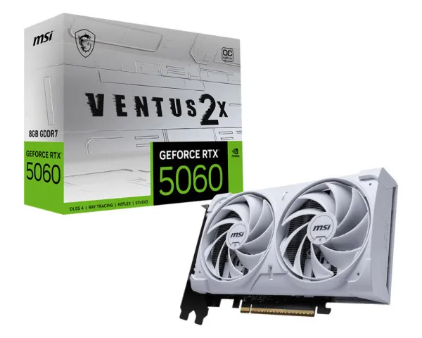 SVGA MSI RTX 5060 8GB Ventus White 2X OC GDDR7 V537-003R