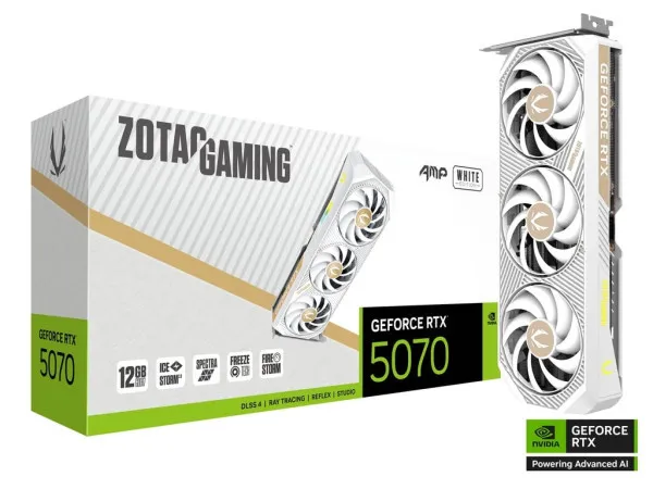 SVGA Zotac RTX 5070 AMP Gaming White Edition 12GB GDDR7 192bit ZT-B50700FQ-10P