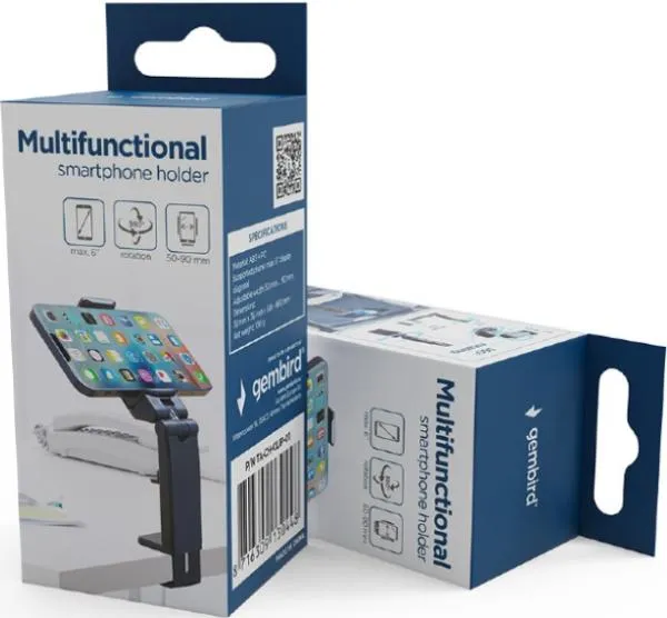 TA-CH-CLIP-01 Gembird Multifunctional smartphone holder black