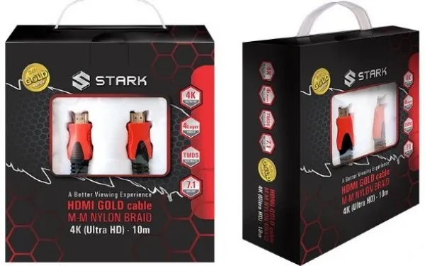 ŠTARK kabl HDMI M-M pozlaćen 4K(Ultra HD)sa zaštitom 10m