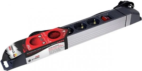 ŠTARK Switch Produžni kabl ALU 1.8m 5 utičnica prekidač