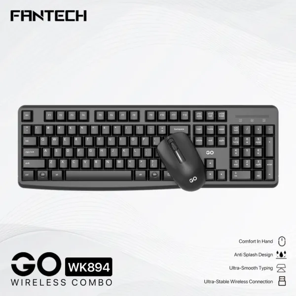 Tastatura + Mis Wireless Fantech WK-894 US crna