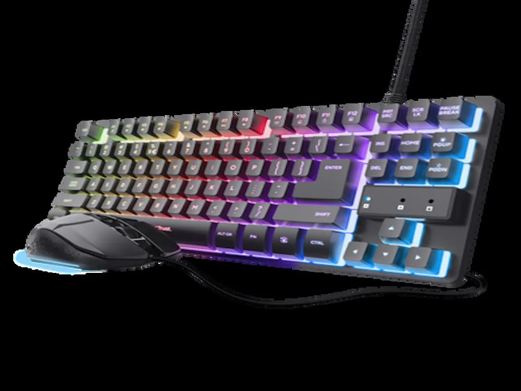 Tastatura+miš TRUST GXT 798 2-in-1 Gaming set/TKL/US/crna