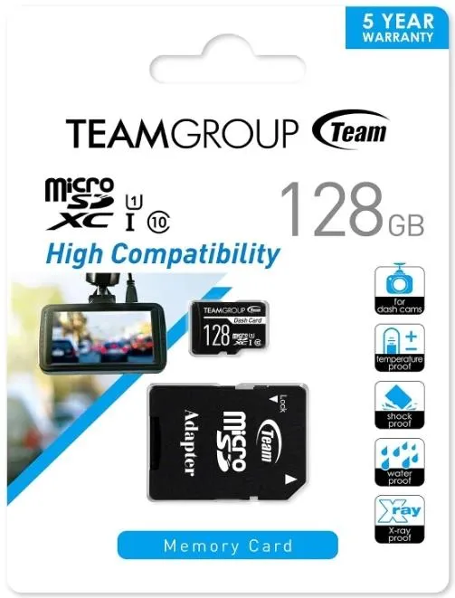 TeamGroup MICRO SDHC/SDXC 128GB Dash Card UHS-I U3 V30 A1 100/30MB/s +SD Adapter TDUSDX128GUHS03