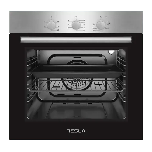 TESLA Ugradna rerna BO600SX  Ventilatorska 60 l Mehaničko (Prekidač) A