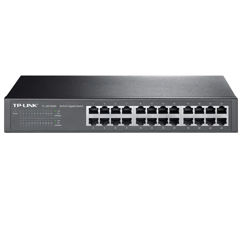 TP-LINK 24-Port Gigabit Desktop/Rackmount Switch - TL-SG1024D  Neupravljivi 24 RJ-45 portova 8K 48Gbps