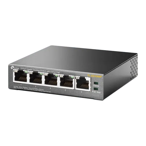 TP-LINK Switch TL-SG1005P  Neupravljivi 5 RJ-45 portova 2K 10Gbps
