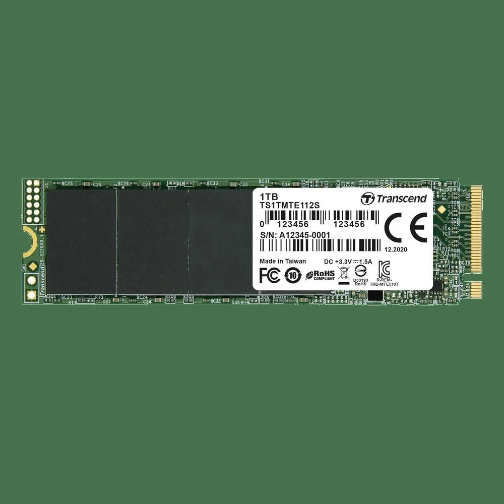 TRANSCEND 112S 1TB NVMe PCIe 3.0 M.2 2280 TS1TMTE112S - SSD