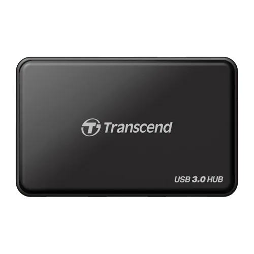 TRANSCEND USB hub USB 3.0 4 port - TS-HUB3K  4 x USB-A 3.0   Crna
