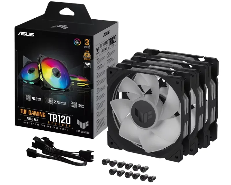 TUF GAMING TR120 ARGB REVERSE BLACK 3IN1 ventilator