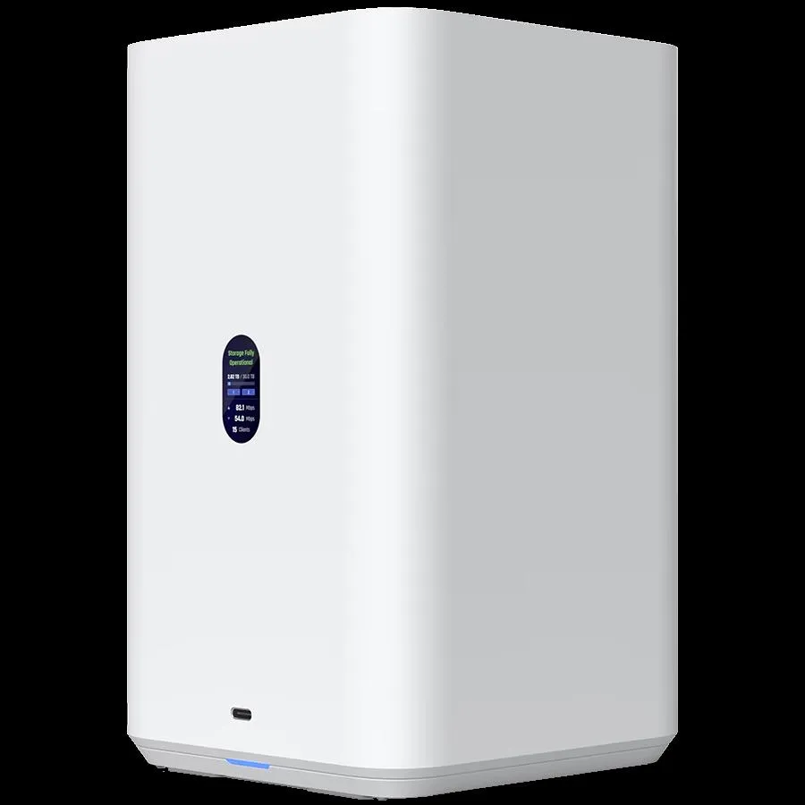 Ubiquiti UniFi  UNAS-2-W-EU Network Attached Storage with (2) 3.5inch HDD bays 2.5 GbE networking USB-C connectivity and an included PoE++ adapter all in a compact footprint