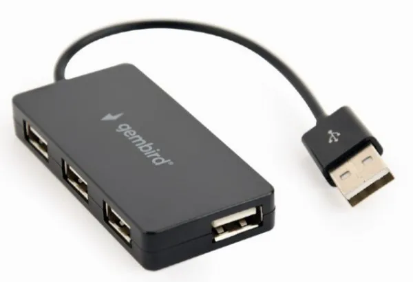 UHB-U2P4-04 Gembird USB2.0 4-port HUB black (alt.UHB-U2P4-02) A