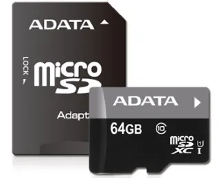 UHS-I MicroSDXC 64GB class 10 + adapter AUSDX64GUICL10-RA1