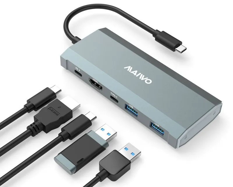 USB 3.2 Gen2 x 1 Tip-C 6 u 1 SATA &PCIe NvMe M.2 Kućište sa HDMI/PD/USB  KH1001