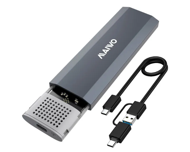 USB 3.2 Tip-C Kućište za M.2 PCIe NVMe SSD aluminium bez alata K1689P