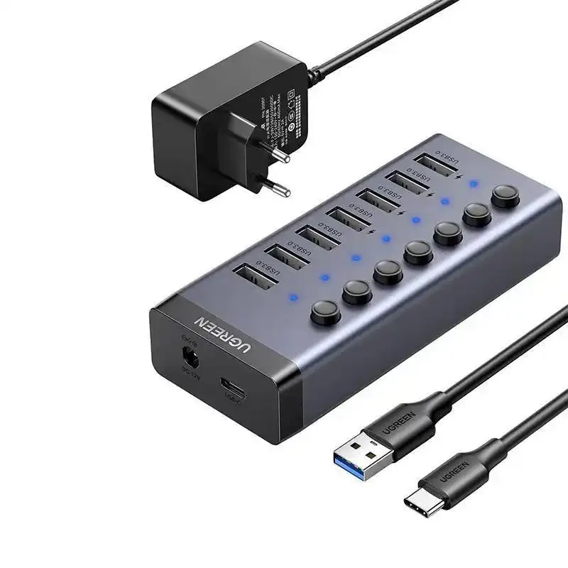 USB Hub 7 port Ugreen CM481 3.0 Tip C DC 12V napajanje