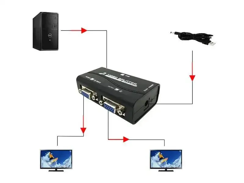 VGA spliter 12 2 porta V-SP112 aktivni