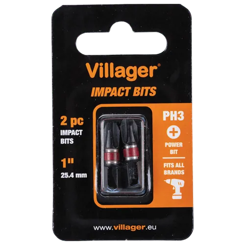 VILLAGER Set bitova 25mm PH3  Set odvijača i bitova