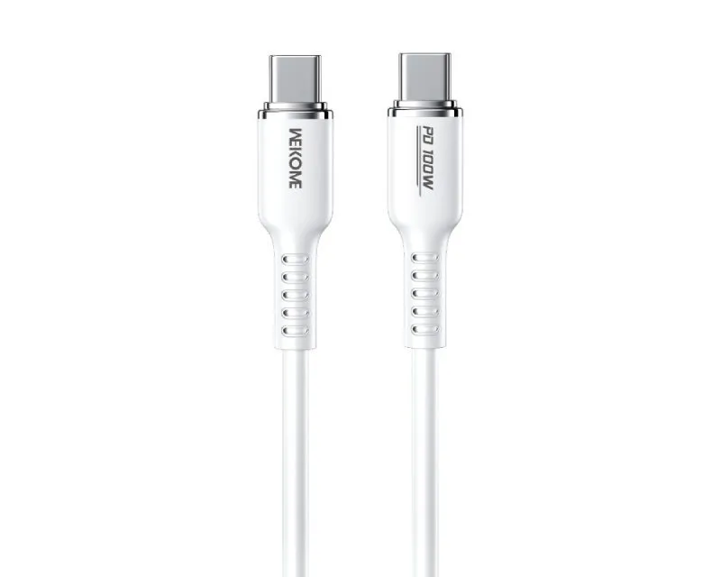 WDC-11 Kabl 3.1 USB tip C M/M 1.2m za Super brzo punjenje 100W/480Mbps Silicon Soft beli