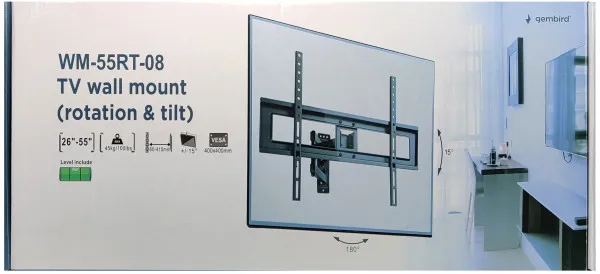 WM-55RT-08 ** Gembird rotate/tilt VESA max.40x40cm 26-55 max.45kg (1100)