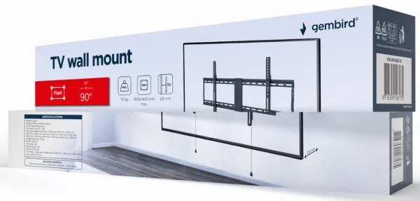 WM-90F-01 Gembird TV nosac fiksni VESA max 80x40cm 37-86 max.70kg