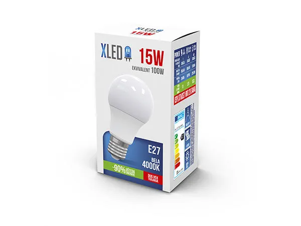 XLED E27 15W NB LED Sijalica 4000K/1300Lm/220VBela