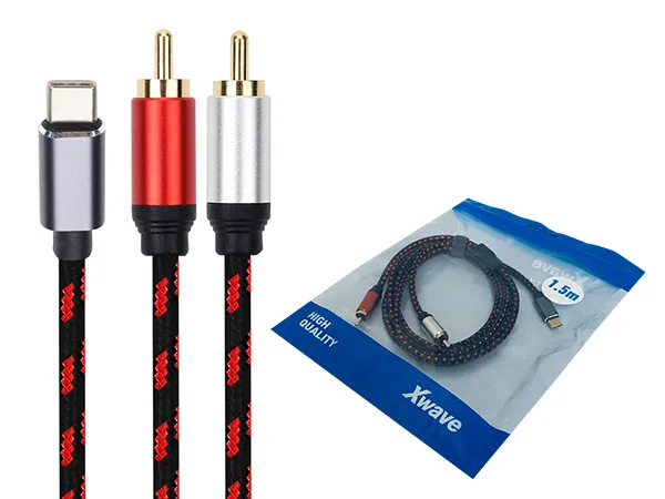 Xwave Audio kabl Tip C na 2 RCA 15m