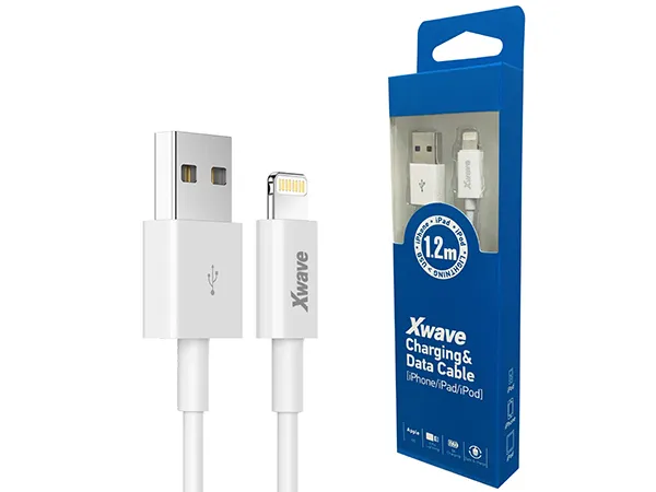 Xwave Kabl USB IPHONE 1.2M 3AlightningPVC beli