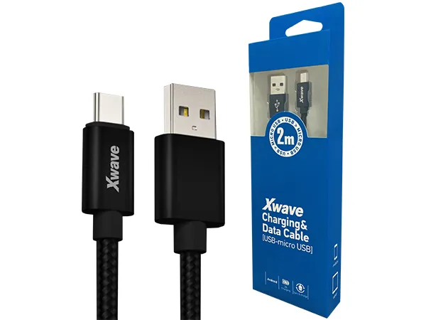 Xwave Kabl USB2.0 na Micro USB 2M2Aaluminiumupletenicrni