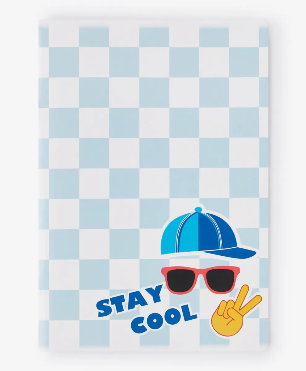 A4 sveska na kvadratiće sa natpisom „Stay cool" 32 lista